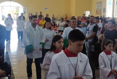 Festa em louvor a SÃ£o Miguel em Laranjeiras do Sul atraiu centenas de fiÃ©is