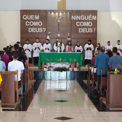 Festa em louvor a SÃ£o Miguel em Laranjeiras do Sul atraiu centenas de fiÃ©is