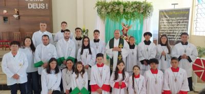 Festa em louvor a SÃ£o Miguel em Laranjeiras do Sul atraiu centenas de fiÃ©is