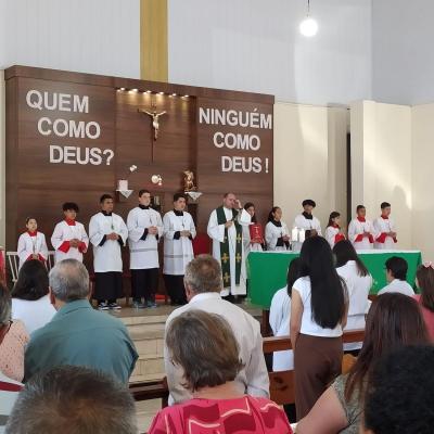 Festa em louvor a SÃ£o Miguel em Laranjeiras do Sul atraiu centenas de fiÃ©is