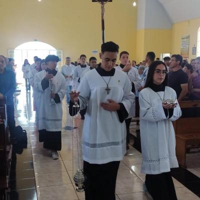 Festa em louvor a SÃ£o Miguel em Laranjeiras do Sul atraiu centenas de fiÃ©is
