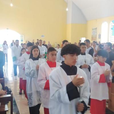 Festa em louvor a SÃ£o Miguel em Laranjeiras do Sul atraiu centenas de fiÃ©is