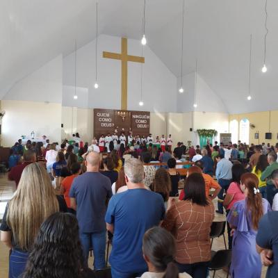 Festa em louvor a SÃ£o Miguel em Laranjeiras do Sul atraiu centenas de fiÃ©is