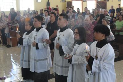 Festa em louvor a SÃ£o Miguel em Laranjeiras do Sul atraiu centenas de fiÃ©is