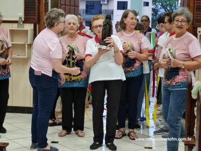 LS: CelebraÃ§Ã£o de peregrinaÃ§Ã£o da Imagem de Nossa Senhora Aparecida abriu a programaÃ§Ã£o religiosa da festa