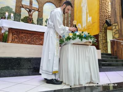 LS: CelebraÃ§Ã£o de peregrinaÃ§Ã£o da Imagem de Nossa Senhora Aparecida abriu a programaÃ§Ã£o religiosa da festa