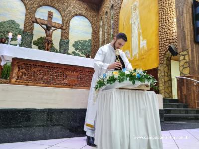 LS: CelebraÃ§Ã£o de peregrinaÃ§Ã£o da Imagem de Nossa Senhora Aparecida abriu a programaÃ§Ã£o religiosa da festa