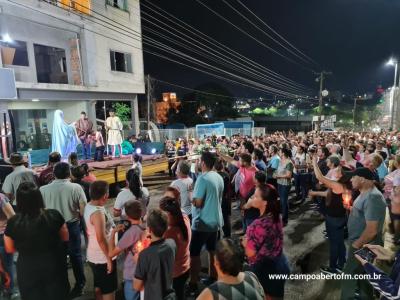 LS: CelebraÃ§Ã£o de peregrinaÃ§Ã£o da Imagem de Nossa Senhora Aparecida abriu a programaÃ§Ã£o religiosa da festa