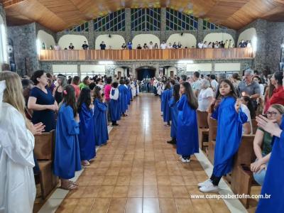 LS: CelebraÃ§Ã£o de peregrinaÃ§Ã£o da Imagem de Nossa Senhora Aparecida abriu a programaÃ§Ã£o religiosa da festa