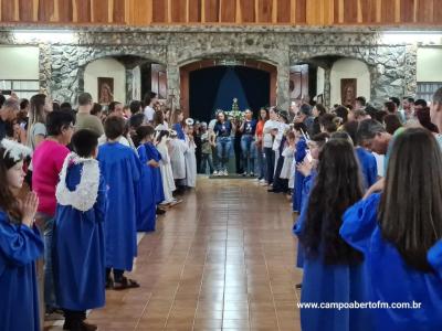 LS: CelebraÃ§Ã£o de peregrinaÃ§Ã£o da Imagem de Nossa Senhora Aparecida abriu a programaÃ§Ã£o religiosa da festa