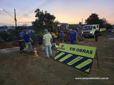 Conserto de rede de Ã¡gua em Laranjeiras do Sul deve ser concluÃ­do na terceira tentativa na noite desta sexta-feira