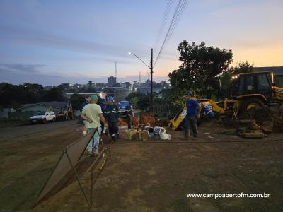Conserto de rede de Ã¡gua em Laranjeiras do Sul deve ser concluÃ­do na terceira tentativa na noite desta sexta-feira