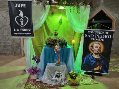 Novenas de Frei GalvÃ£o estÃ£o acontecendo no Bairro BancÃ¡rios com a participaÃ§Ã£o das comunidades