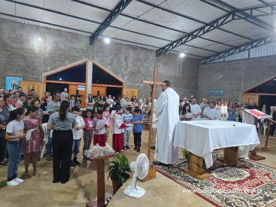 Caravana Evangelizar da Campo Aberto FM participou da Missa Solene de Frei GalvÃ£o