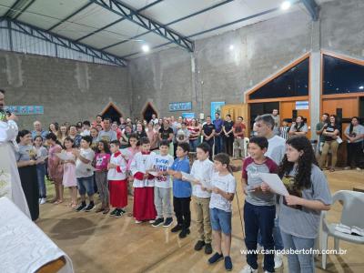 Caravana Evangelizar da Campo Aberto FM participou da Missa Solene de Frei GalvÃ£o