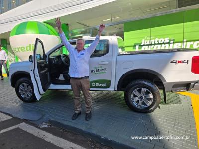 Sicredi Grandes Lagos encerra campanha â€˜Sorte Premiada 2024â€™ com entrega de camionete e Volkswagem Taos