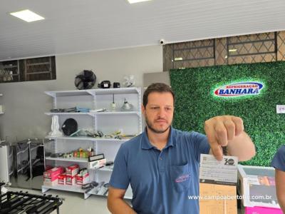 Sorteio de 4 prÃªmios encerra promoÃ§Ã£o de 30 anos da RefrigeraÃ§Ã£o Banhara em Laranjeiras do Sul