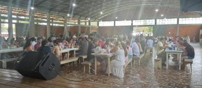 Mais de 400 almoÃ§os foram servidos na Macarronada de SÃ£o SebastiÃ£o de Laranjeiras do Sul