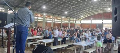 Mais de 400 almoÃ§os foram servidos na Macarronada de SÃ£o SebastiÃ£o de Laranjeiras do Sul