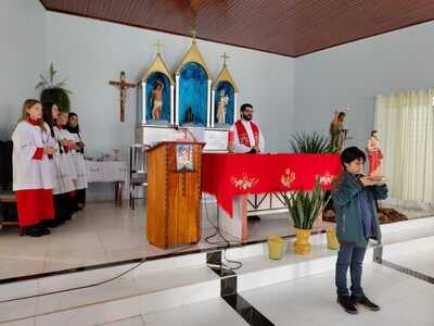 Festa em louvor a São João Batista reúne fiéis e é marcada por fé e confraternização na Linha Alto São João em Laranjeiras do Sul