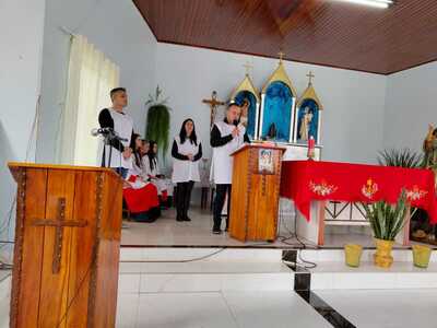 Festa em louvor a São João Batista reúne fiéis e é marcada por fé e confraternização na Linha Alto São João em Laranjeiras do Sul