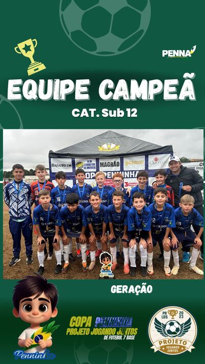 Fera Laranjeiras, Camisa 10, Geração e Profut são os Campeões da Copa PJJ de Futebol Sete Bases 