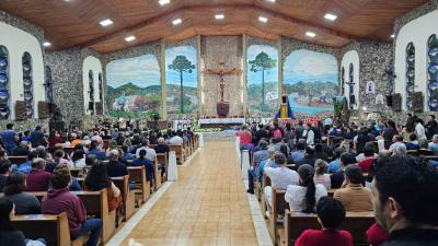Missa dos Romeiros foi a ¹ª celebração em Laranjeiras do Sul