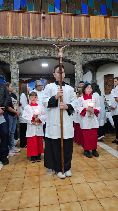 Missa dos Romeiros foi a ¹ª celebração em Laranjeiras do Sul