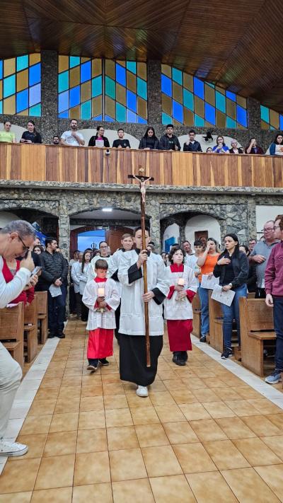 Missa dos Romeiros foi a ¹ª celebração em Laranjeiras do Sul