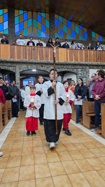 Missa dos Romeiros foi a ¹ª celebração em Laranjeiras do Sul