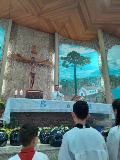 Missa com benção dos Motoqueiros foi a 4ª celebração no Santuário 