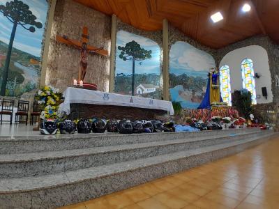 Missa com benção dos Motoqueiros foi a 4ª celebração no Santuário 