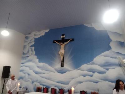 Romeiros participam em grande número na comunidade do Guaraí das festividades de Nossa Senhora Aparecida