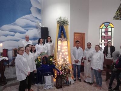 Romeiros participam em grande número na comunidade do Guaraí das festividades de Nossa Senhora Aparecida
