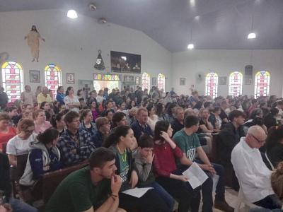 Romeiros participam em grande número na comunidade do Guaraí das festividades de Nossa Senhora Aparecida