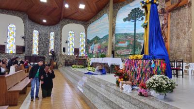 Missa de Ação de Graças encerrou a promoção.religiosa da Festa de Nossa Senhora Aparecida em Laranjeiras do Sul