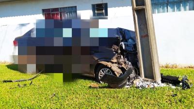 LS: Após colisão, veículo invade calçada e mata idoso 