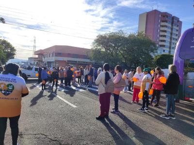 Laranjeiras do Sul realizou a Caminhada alusiva ao Maio Laranja
