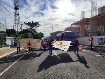Laranjeiras do Sul realizou a Caminhada alusiva ao Maio Laranja