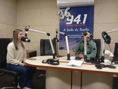 Secretária de Assistência Social Daniele Mendes participa do Alegria Geral para reforçar sobre a Campanha do Agasalho 2026