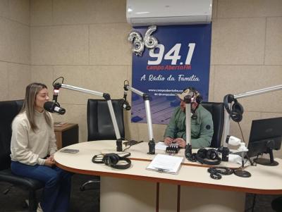 Secretária de Assistência Social Daniele Mendes participa do Alegria Geral para reforçar sobre a Campanha do Agasalho 2026