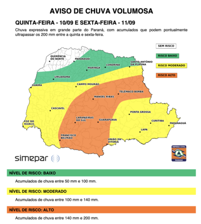 Chuvas e ventos fortes já causam estragos na região da Cantu