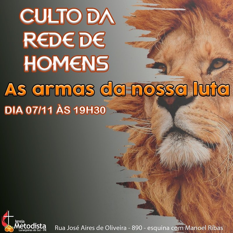 Igreja Metodista em Laranjeiras do Sul celebra culto especial com participaÃ§Ã£o exclusiva para homens