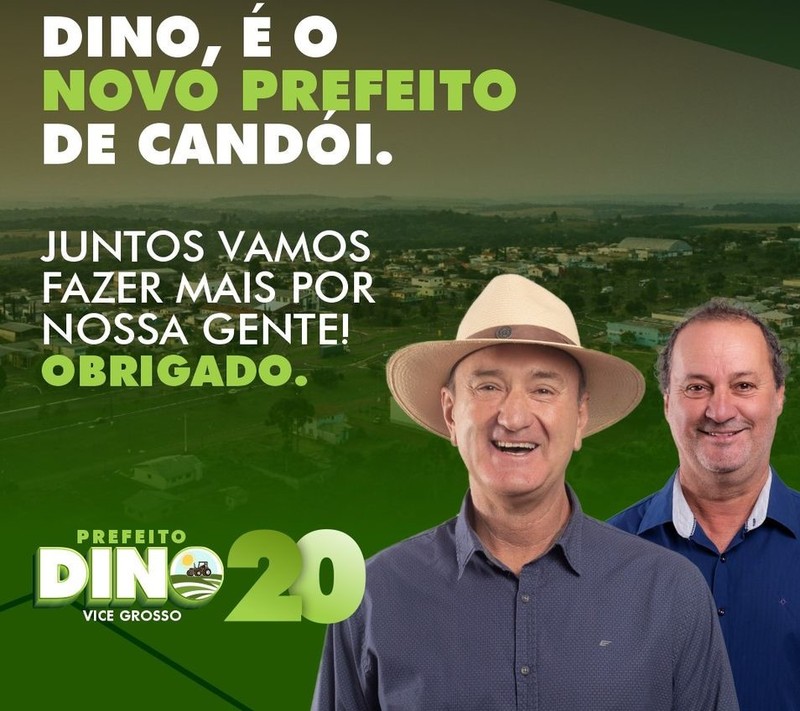 Dino Goldoni (PSC) foi eleito novo prefeito de Candói