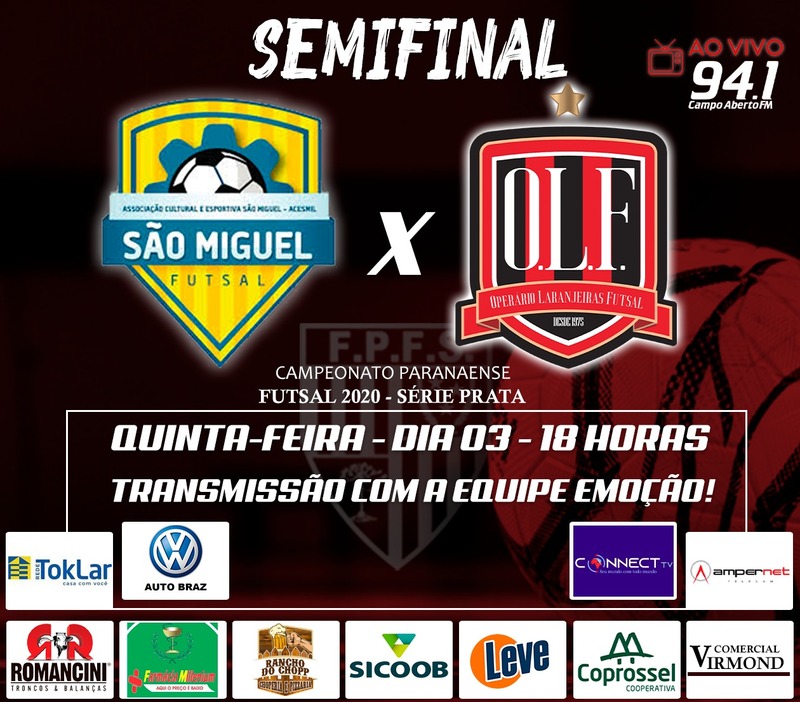 Paranaense de Futsal Chave Prata - OperÃ¡rio goleia SÃ£o Miguel na 1Âª partida da semifinal 