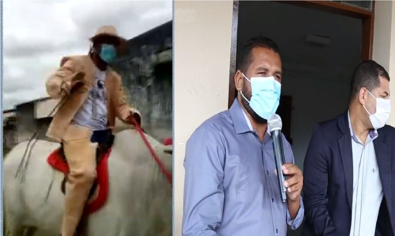 Prefeito de cidade baiana reduz salÃ¡rio em 90% e vai para posse montado em boi