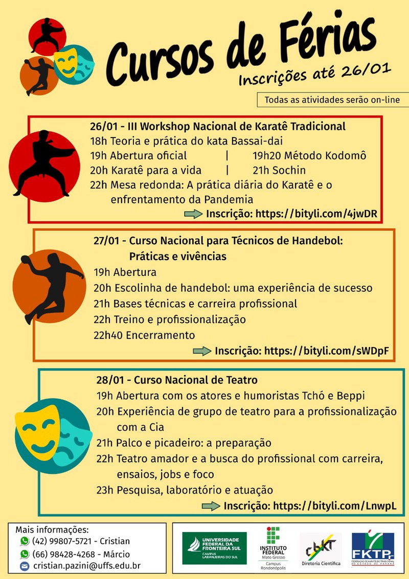 UFFS E IFMT promovem cursos de fÃ©rias