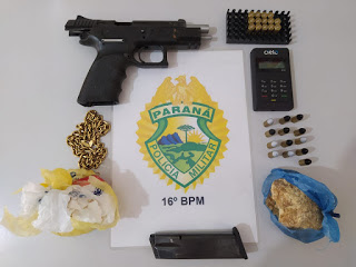 Laranjeiras: PM apreende drogas, pistola e muniÃ§Ãµes apÃ³s abordagem no bairro SÃ£o Francisco
