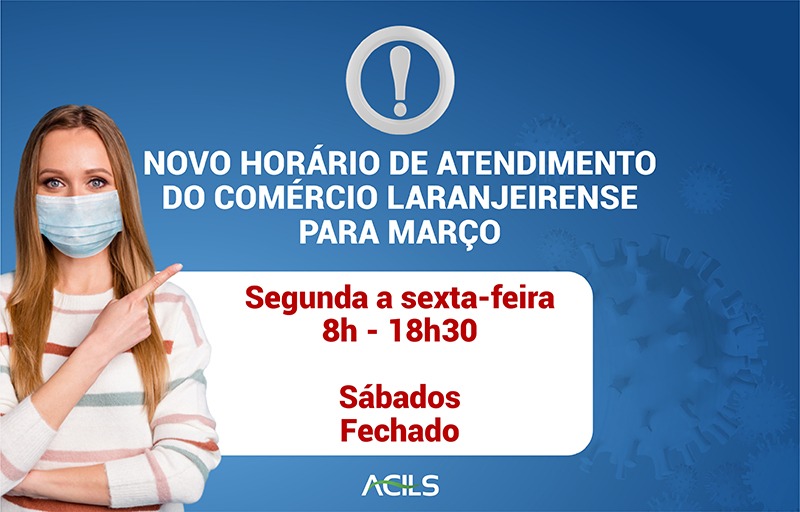 ComÃ©rcio laranjeirense terÃ¡ novo horÃ¡rio de atendimento