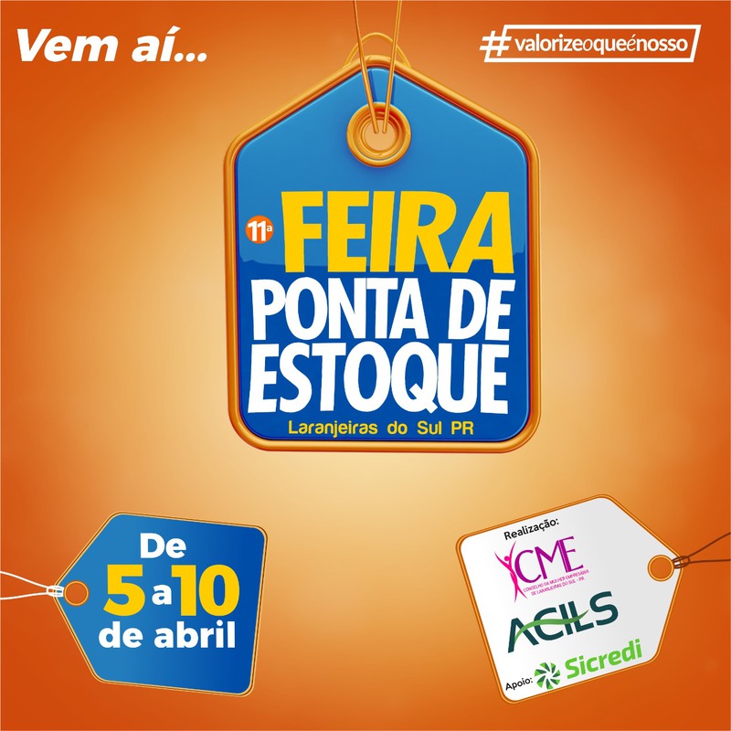 Feira Ponta de Estoque comeÃ§arÃ¡ no dia 5 de abrilÂ 